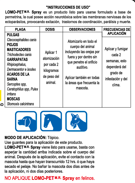 GARRAPATICIDA LOMO PET SPRAY