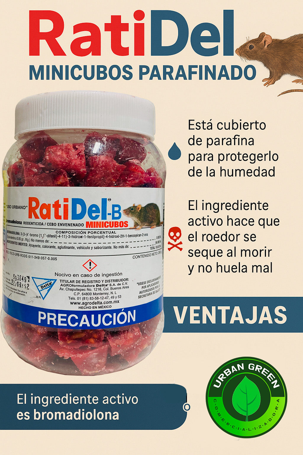RATIDEL MINICUBOS (BROMADIOLONA)
