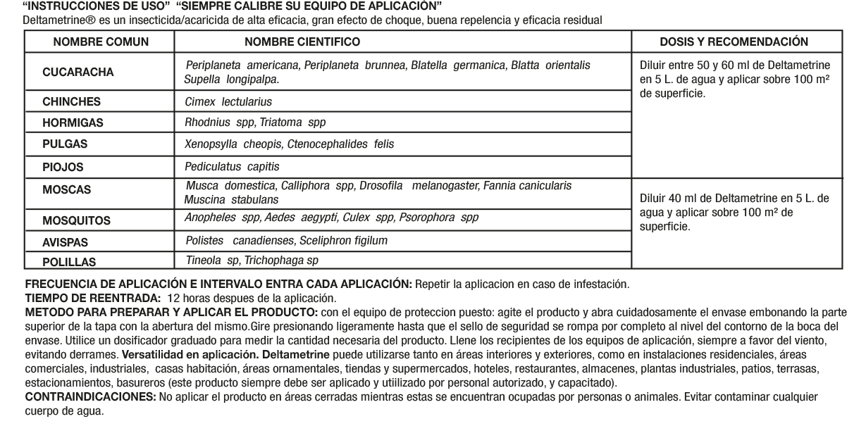 INSECTICIDA DELTAMETRINE (Deltametrina)