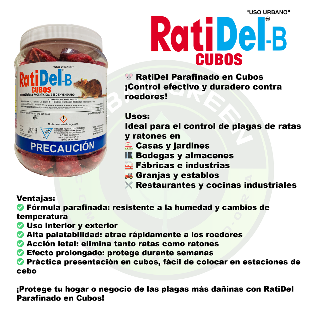 RATIDEL CUBOS (BROMADIOLONA)